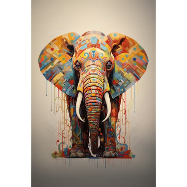 Éléphant Tableau Moderne